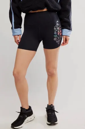 Free People Movement-Never Better Logo Biker Shorts thumbnail 1