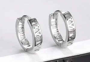925 Silver Plated Hoop Earrings for Men Women,Personality Punk Hip Hop Earrings thumbnail 1