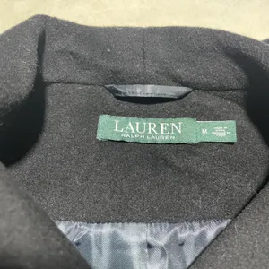 Vintage Lauren Ralph Lauren Women's Cape Dress Coat Black Wool Blend Size M thumbnail 2