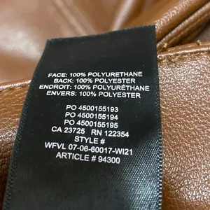 Aritzia Wilfred Free Women's Brown Faux Leather Vegan Trousers Pants Size 4 thumbnail 5