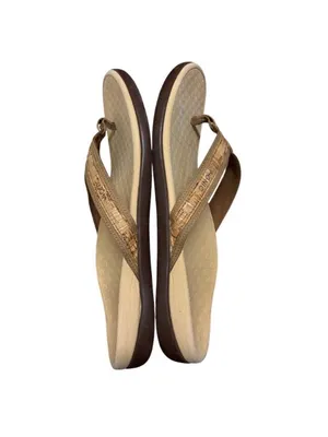Vionic Tide Platform Sandals Womens 11 Tan Cork Orthotic Arch Flip Flop Shoe thumbnail 4