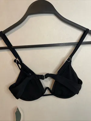 Wild Fable Classic Black Bikini Top w/ Removable Pads. Underwire. Size: XXS (00) thumbnail 9