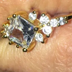 White Topaz ring in 14kt gold over sterling silver thumbnail 6