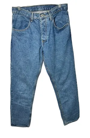 Brandy Melville John Galt Button Fly Straight Leg Medium Blue Jeans Size‎ Medium No Distressing thumbnail 1