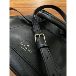 Kate Spade Adel Medium Flap Backpack Bag Black Grain Leather WKRU6412 thumbnail 2