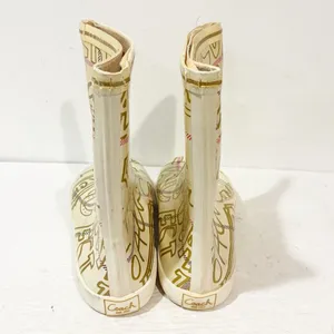 Vintage Coach Ursula Gold Ivory Women’s Waterproof Rain Boots Size 8 thumbnail 4