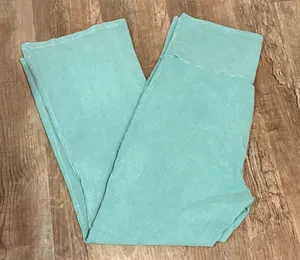 Kids Aqua Green Stretch Leggings thumbnail 1