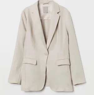 H&M Linen Cream Blazer thumbnail 2