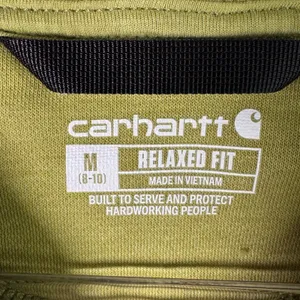 Carhartt Relaxed Fit Sweatshirt Graphic Logo Fleece Green‎ Women Medium TS4410-W thumbnail 3