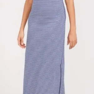 J McLaughlin Dress Women's‎ Maxi Casual Travel Striped Stretch Blue White Small thumbnail 3