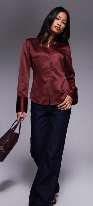 ASOS Design Satin Blouse thumbnail 1