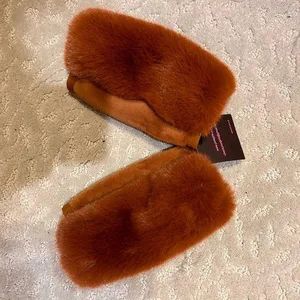 NWT fingerless gloves Brown thumbnail 1