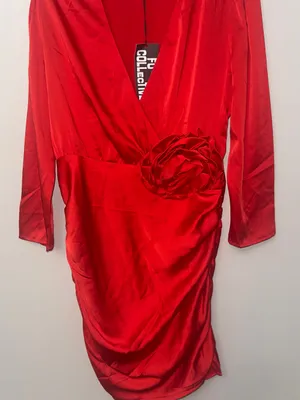 NWT Future Collective Rosette Long Sleeve Mini Dress Sz 12 thumbnail 3