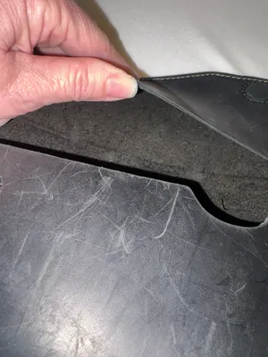 Cellphone case made to fit on belt magnetic closure inside pocket for cards thumbnail 4