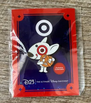 Disney D23 Expo 2024 Exclusive Target Bullseye With Pretzel Promo Pin thumbnail 1