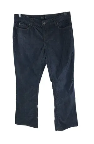 Ann Taylor Loft Womens Curvy Bootcut Jeans Size 10 Dark Wash thumbnail 1