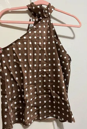 Halter Polka Dot Blouse NWOT thumbnail 4