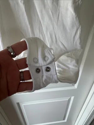 NWT Old Navy White Ribbed Tie-Shoulder Bodysuit / B50 thumbnail 4