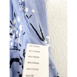 Free People Blue Floral Babydoll Mini Dress Tunic Size XS Tie Strap Boho Cottage thumbnail 7
