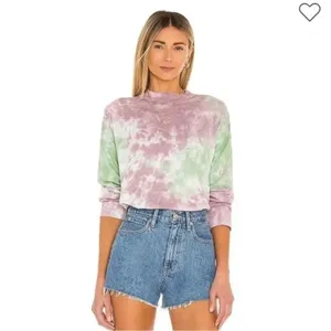 Free People We The Free Tie Dye Long Sleeve Cotton Tee Small thumbnail 11