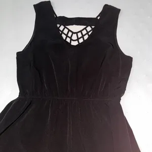 💙 Dots High Low V Neck Dress Black Size M thumbnail 4