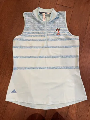 adidas Herringbone Stripe Sleeveless Polo Shirt x Disney Medium - C4-092 thumbnail 1