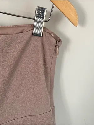 Birdy Grey Kira One Shoulder Bridesmaid Dress Size Small Taupe thumbnail 8