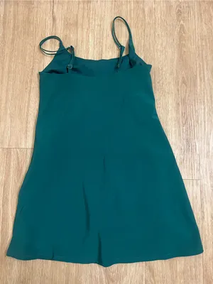 Abercrombie & Fitch Teal Double-Strap travelers Mini Dress thumbnail 3