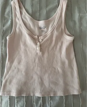 Pink Ribbed Brandy Melville Tank Top thumbnail 1