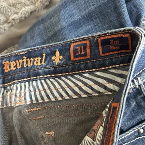 Rock Revival Jen Boot Cut Jeans Womens 31 Stretch Denim Blue Studded Flap Pocket thumbnail 11