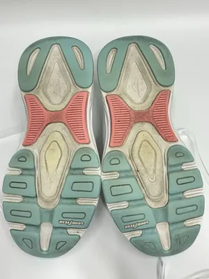 Skechers GOrun Max Cushion Slip-ins Shoes Womens Size 7.5 White Aqua 128923 EXC thumbnail 9