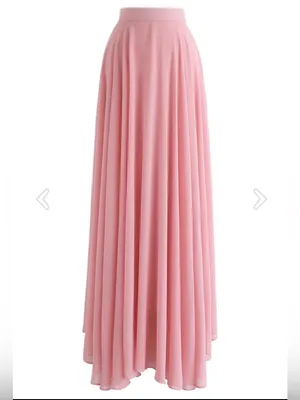 Chicwish Pink Flowing Maxi Skirt thumbnail 5