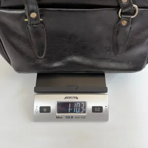 Faux leather‎ black double handle hobo bag purse zip multi compartment shoulder thumbnail 10