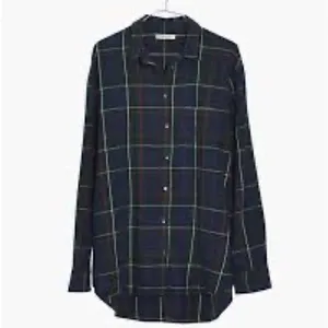 Madewell Flannel Oversized Ex-Boyfriend Shirt in Dark Plaid small thumbnail 2