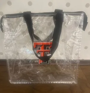 Texas Tech Red Raiders Clear Stadium Tote Bag Zippered 12x12x6 NCAA Gameday thumbnail 1