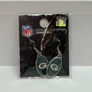 Green Bay Packers Earrings Officially Licensed NFL WinCraft Dangle NWT thumbnail 2