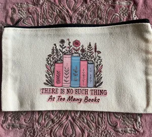 Makeup & Accessories Small Canvas Zipper Bag Size 5.1 by 8.3 inches NWT thumbnail 1