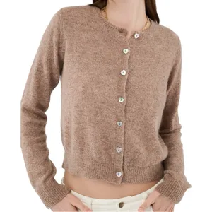 Roller Rabbit Women’s Size S Camel Tan Lurex Shine Moxie Sweater Cardigan thumbnail 1