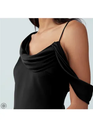 Fame and Partners Francois Black Maxi Formal Gown thumbnail 5