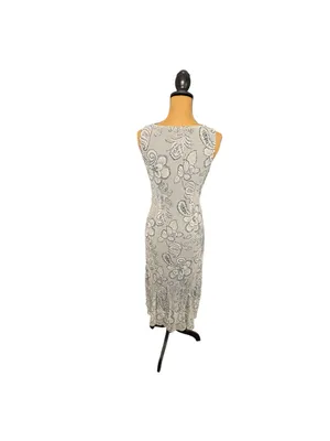 Vintage Y2K Dressbarn Paisley Midi Dress 8 Whimsigoth Fairy Grunge Boho V Neck thumbnail 4