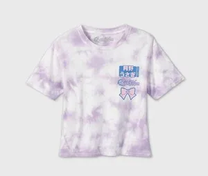 New Sailor Moon Purple Tie Dye Crop Shirt Size M thumbnail 1