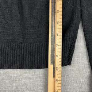 Lauren Ralph Lauren Sweater Womens M Black Silk Cashmere Boat Neck Fair Isle thumbnail 3