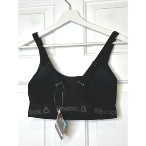 Reebok Sports Bra Medium Black NWT Front Zip Molded Cup Pro-Series thumbnail 3