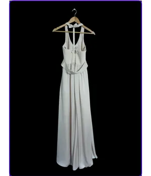 White by Vera Wang Champagne Halter Maxi Dress thumbnail 3