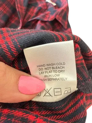Superdown x Revolve - NWT Audriana Oversized Flannel Top Red Navy Plaid Sz S thumbnail 8