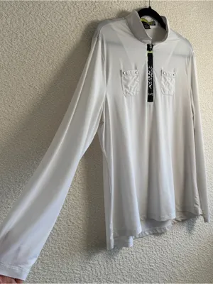 Sunsense by Jamie Sadock Women’s White Avande Garde Graphic Golf Top‎ Size Large thumbnail 3