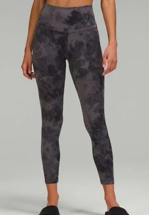 Lululemon Align High-Rise Pant 25" Diamond Dye Pitch Grey Size 20 thumbnail 1