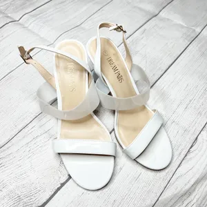Dream Paris Heels White Slingback Open Toe Strappy Dress Sandals Shoes Size 7 thumbnail 2