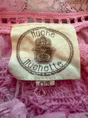 Muche & Muchette Pink Lace Ruffle Babydoll Tank Top thumbnail 4