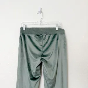 [Aerie] Green Royal Palm Dreamy Velour Low Rise Wide Leg Sweatpants Sz Medium M thumbnail 6
